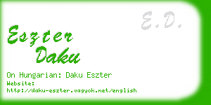 eszter daku business card